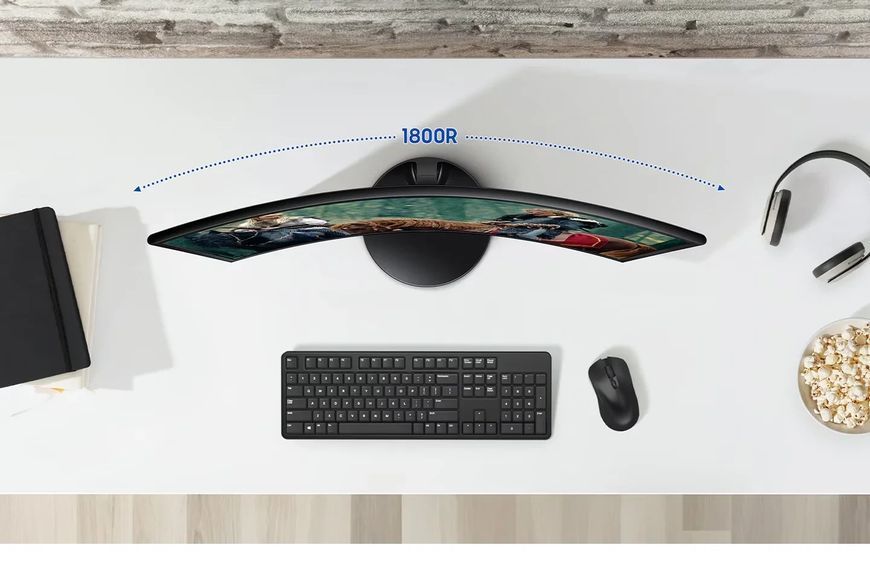 Монітор Samsung 27" S27D360 D-Sub, HDMI, VA, 100Hz, 4ms, CURVED LS27D360GAIXCI фото