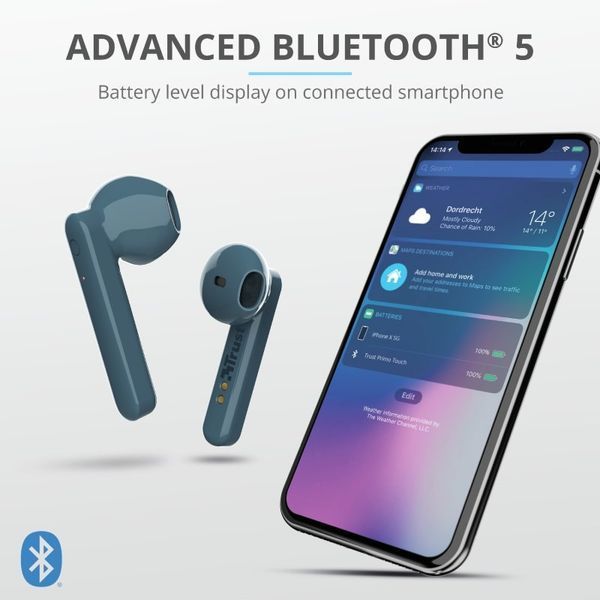 Наушники Trust Primo Touch True Wireless Mic, Blue 23780_TRUST фото