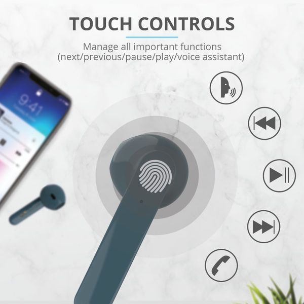 Наушники Trust Primo Touch True Wireless Mic, Blue 23780_TRUST фото