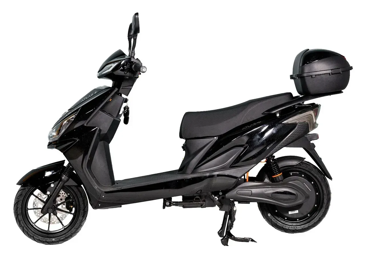 Електроскутер Atlas Journey 2000W Black — передній три чверті