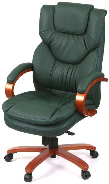 Крісло АКЛАС Флорида EX MB GB-233WW (Шкіра Lux LC Green) 163349 фото