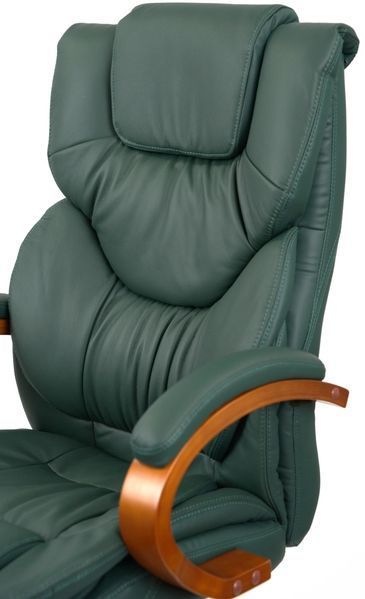 Крісло АКЛАС Флорида EX MB GB-233WW (Шкіра Lux LC Green) 163349 фото