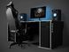 Ігровий стіл ZEUS-Game Viking-2S чорний-білий &mdash; сучасний gaming desk для ПК сетапу