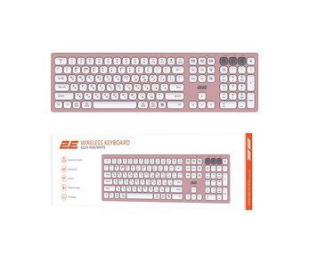Клавіатура ножнична 2E KS270 109key, WL/BT, EN/UK, рожево-білий 2E-KS270WBPN_UA фото