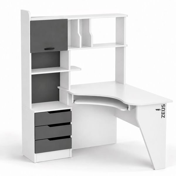 Игровой компьютерный стол ZEUS-Game ZAX-22 Білий-Графіт ZAX-22-2 фото