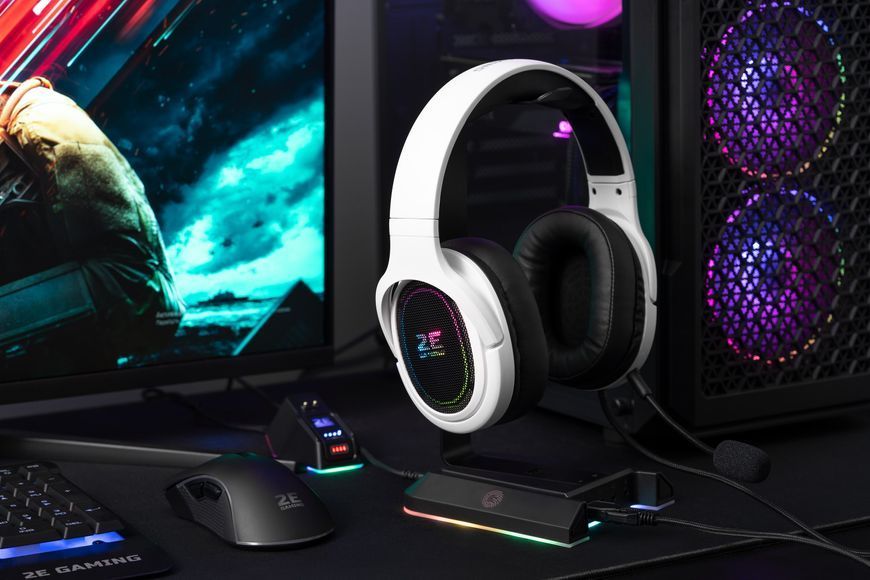 Гарнитура игровая 2E GAMING HG330, 7.1, USB-A, RGB, 2 м, белая 2E-HG330WT-7.1 фото