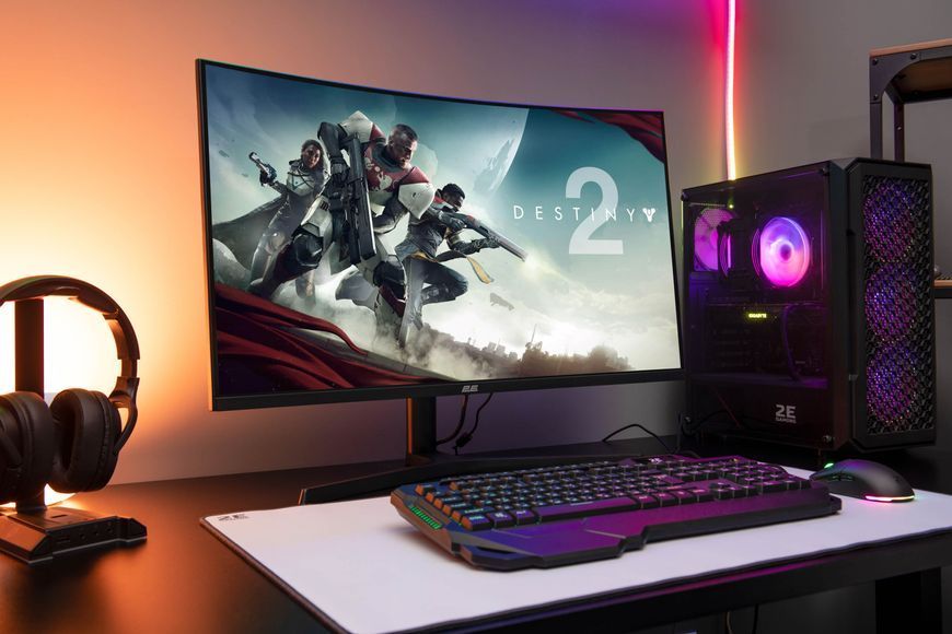 Монітор 2E GAMING 34" G3424B 2xHDMI, DP, VA, 3440x1440, 180Hz, 1ms, NTSC 85%, CURVED, FreeSync, HAS 2E-G3223B-01.UA фото
