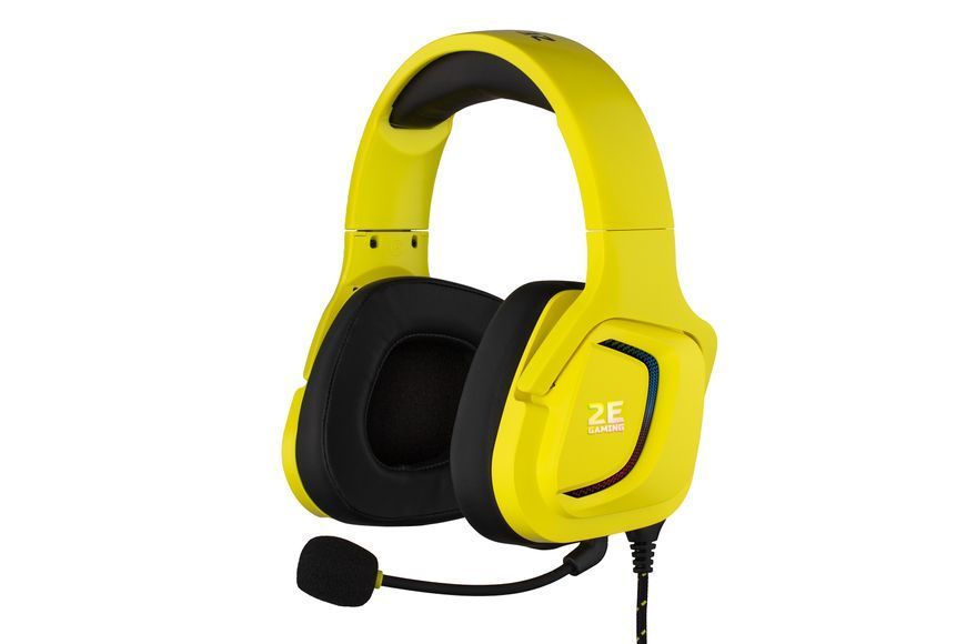 Гарнитура игровая 2E GAMING HG340, 7.1, USB-A, RGB, 2 м, жёлтая 2E-HG340YW-7.1 фото
