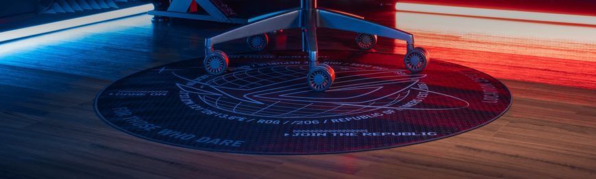 Коврик для крісла ASUS ROG Cosmic Mat, 1170х1170х4мм, чорний 90GC01E0-BGW000 фото