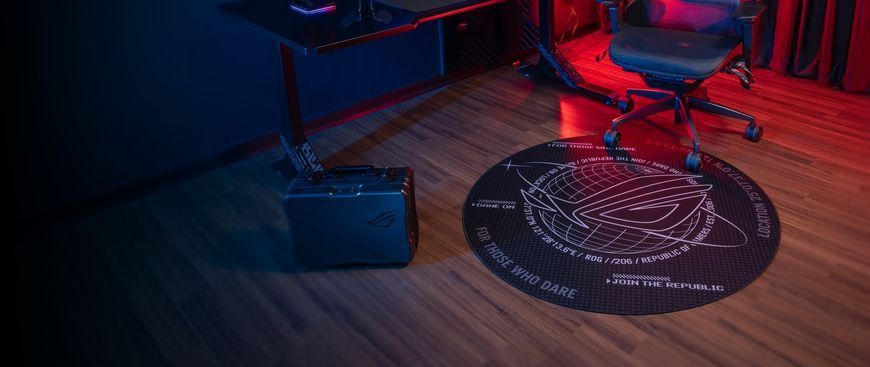 Коврик для крісла ASUS ROG Cosmic Mat, 1170х1170х4мм, чорний 90GC01E0-BGW000 фото