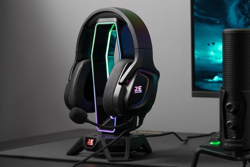 Гарнитура игровая 2E GAMING HG340, 7.1, USB-A, RGB, 2 м, чёрная 2E-HG340BK-7.1 фото