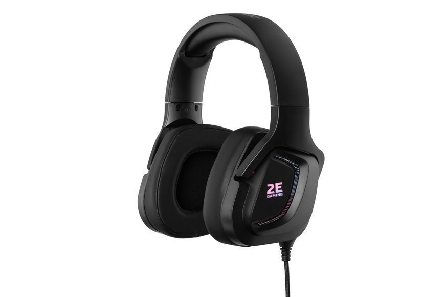 Гарнитура игровая 2E GAMING HG340, 7.1, USB-A, RGB, 2 м, чёрная 2E-HG340BK-7.1 фото