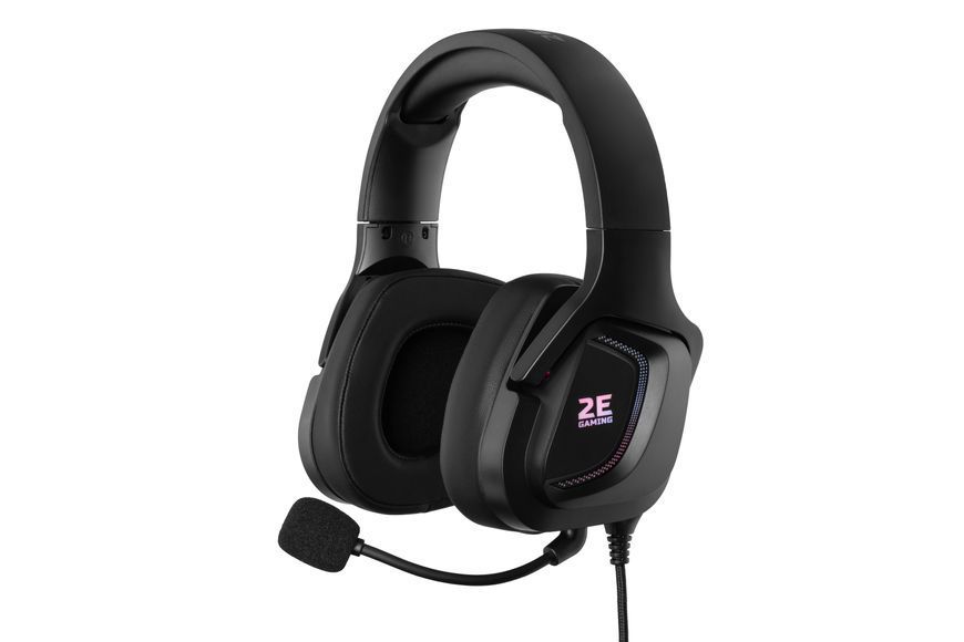 Гарнитура игровая 2E GAMING HG340, 7.1, USB-A, RGB, 2 м, чёрная 2E-HG340BK-7.1 фото
