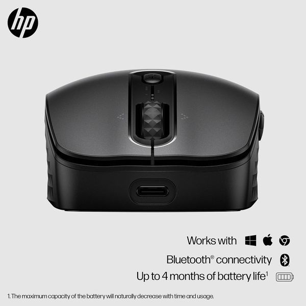 Миша HP 690 Rechargeable, BT, чорний 7M1D4AA фото