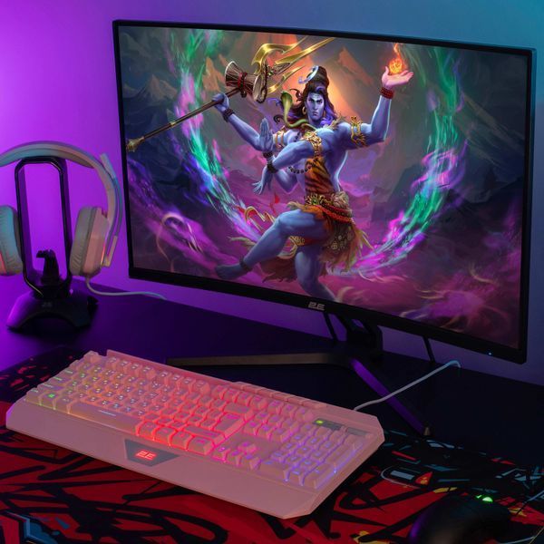 Монітор 2E GAMING 27" R2723BV HDMI, DP, VA, 165Hz, 6ms, CURVED, FreeSync 2E-R2723BV-01.UA фото