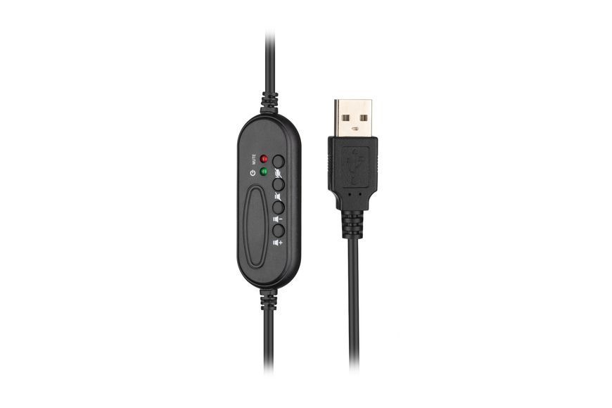 Гарнитура ПК моно On-ear 2E CH11 USB, omni-mic, 2 м, чёрная 2E-CH11MU фото