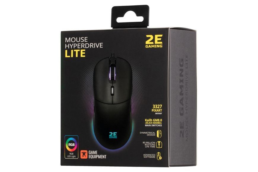 Ігрова миша 2E Gaming HyperDrive Lite, RGB Black 2E-MGHDL-BK фото