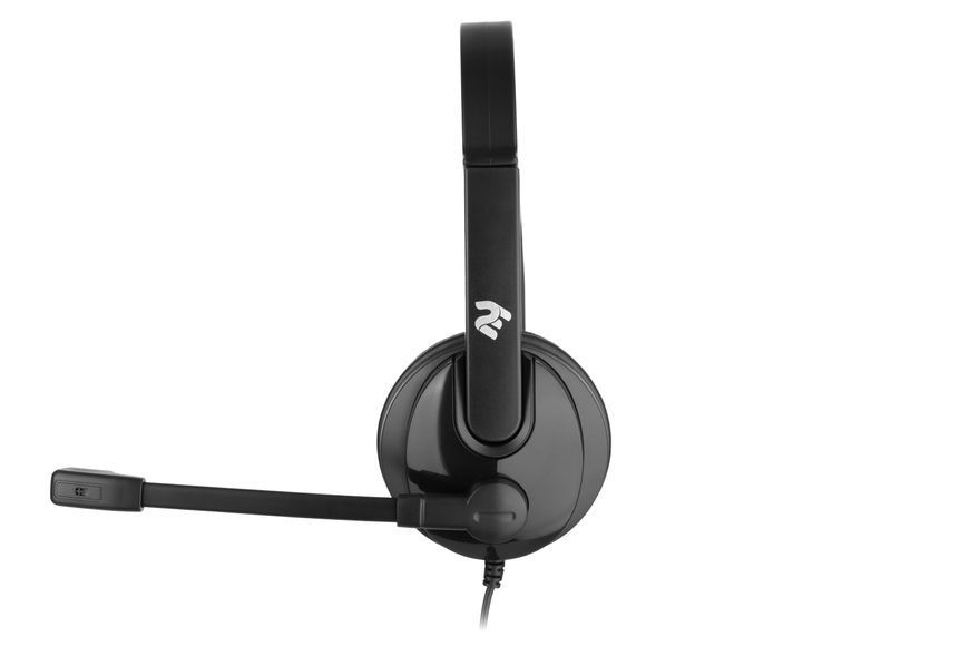Гарнитура ПК моно On-ear 2E CH12 mini-jack, omni-mic, 1.2 м, чёрная 2E-CH12MJ фото