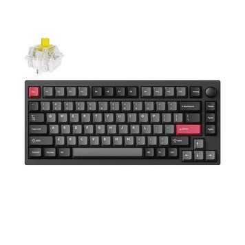 Клавіатура механічна Lemokey P1 Pro 84Key, Keychron Super Red, WL/BT/USB-A, QMK/VIA, Hot-Swap, EN/UKR, RGB, Knob, Carbon Black P1P-M1-UA фото