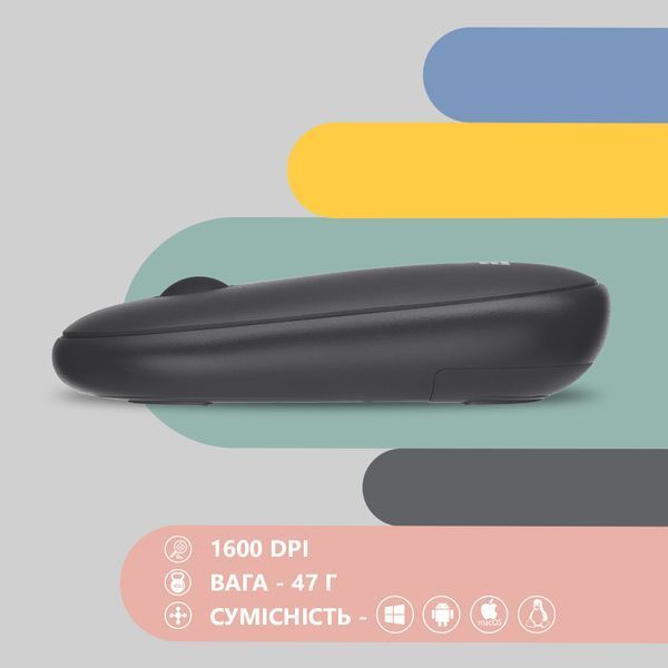 Миша 2E MF300 Silent, WL/BT, графітово-чорний 2E-MF300WBK фото