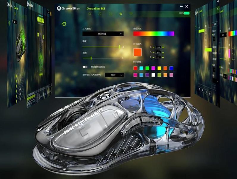 Мышь GravaStar Mercury M2, BT/WL/USB-A, RGB, чёрно-прозрачный GRAVASTARM2_XTAL_BLK фото Мышь GravaStar Mercury M2, BT/WL/USB-A, RGB, чёрно-прозрачный GRAVASTARM2_XTAL_BLK фото