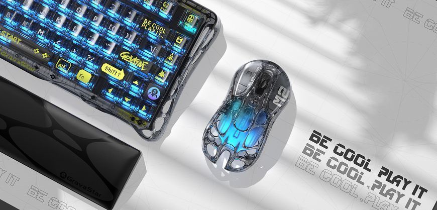 Мышь GravaStar Mercury M2, BT/WL/USB-A, RGB, чёрно-прозрачный GRAVASTARM2_XTAL_BLK фото Мышь GravaStar Mercury M2, BT/WL/USB-A, RGB, чёрно-прозрачный GRAVASTARM2_XTAL_BLK фото