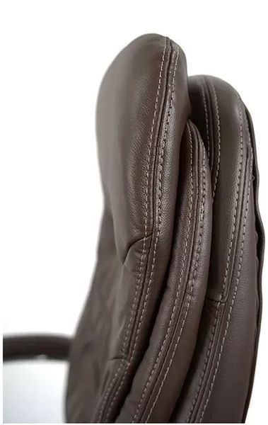 Крісло АКЛАС Валенсія Soft CH MB (Шкіра LC-K Dark brown/PU Dark brown) 76464 фото