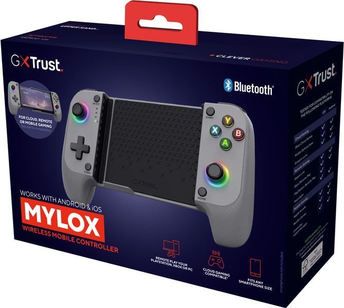 Геймпад Trust GXT 735G Mylox Wireless Mobile Gaming Controller, BT, серый 25649_TRUST фото