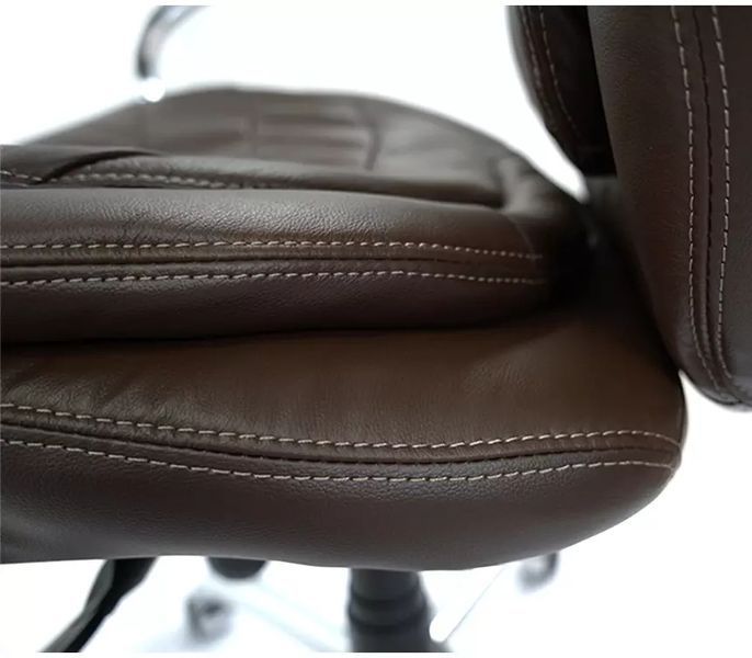 Крісло АКЛАС Валенсія Soft CH MB (Шкіра LC-K Dark brown/PU Dark brown) 76464 фото