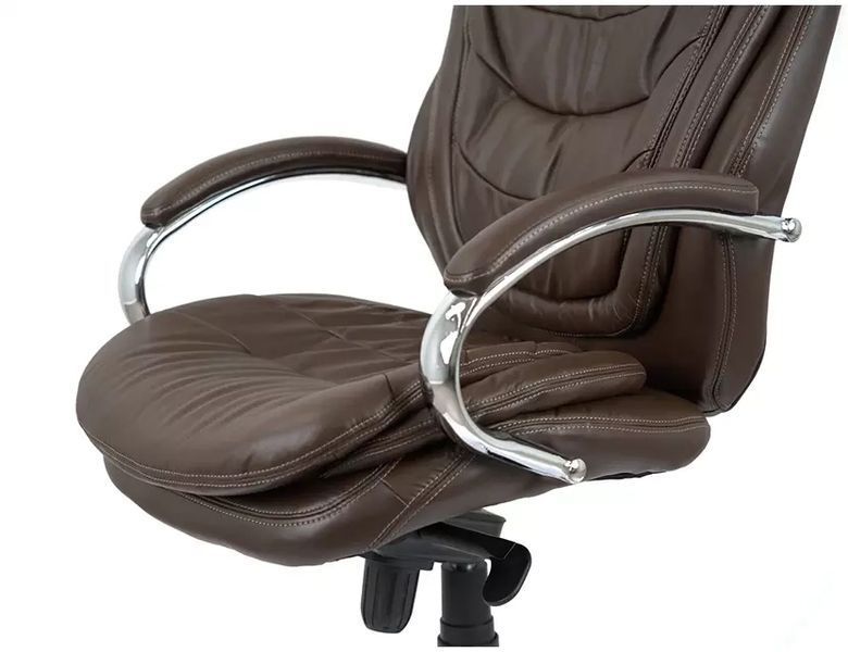 Крісло АКЛАС Валенсія Soft CH MB (Шкіра LC-K Dark brown/PU Dark brown) 76464 фото