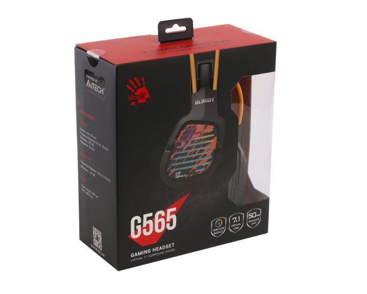 Игровые наушники Bloody G565 (Energy Black) 1607259 фото