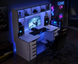 Геймерский стол ZEUS-Game Viking-4S (1600x800/850 мм) белый-черный Vi-4S фото 3