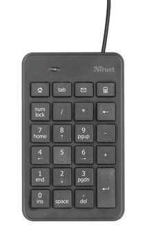 Клавіатура мембрана Trust Xalas USB-A Numeric Keypad 23Key, USB-A, чорний 22221_TRUST фото