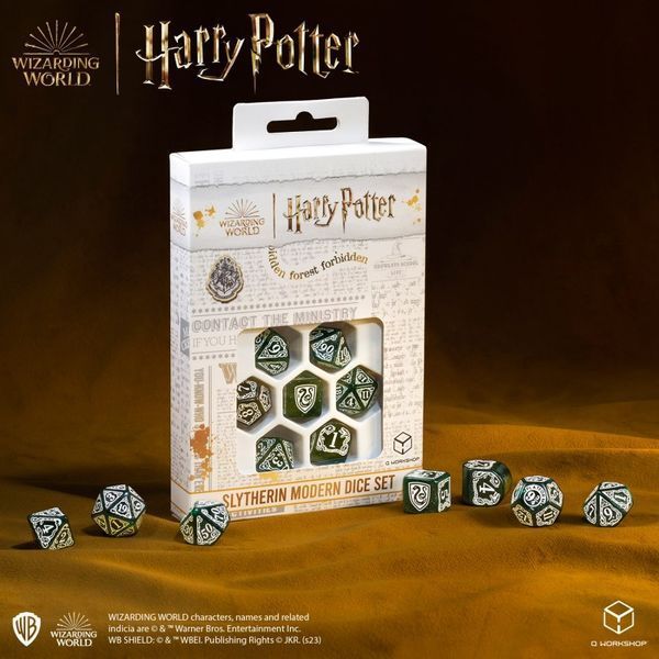 Набор кубиков Harry Potter. Slytherin Modern Dice Set - Green (7) 190142/2023/2/A фото