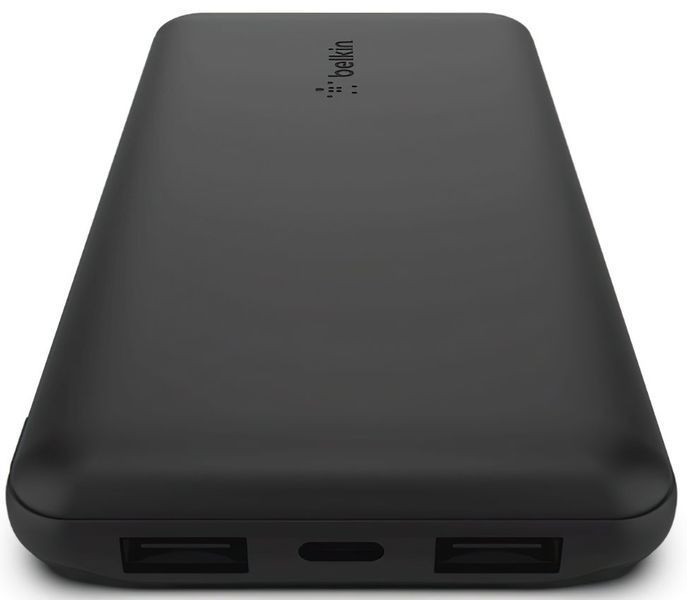 Акумулятор портативний літій-іонний Power Bank Belkin 10000 мА&middot;год 15 Вт 2&times;USB-A/USB-C, чорний BPB011BTBK фото