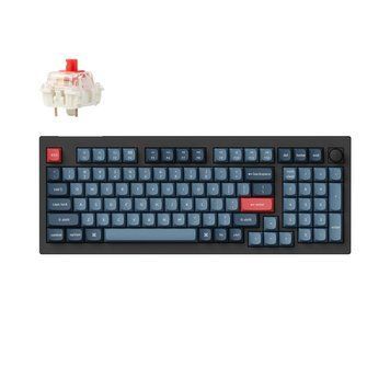 Клавіатура механічна Keychron V5 Max 100Key, Gateron Jupiter Banana, Knob, WL/BT/USB-A, Hot-Swap, QMK, EN/UKR, RGB, чорний V5M-D4-UA фото