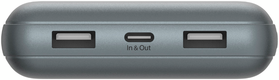 Акумулятор портативний літій-іонний Power Bank Belkin 20000 мА&middot;год 15 Вт 2&times;USB-A/USB-C, сірий BPB012BTGY фото