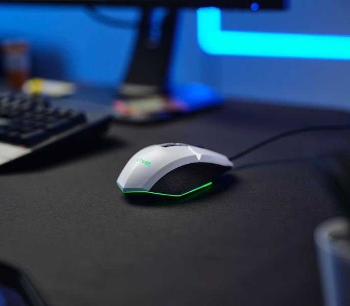 Мышь Trust GXT 109 Felox, RGB, USB-A, белый 25066_TRUST фото