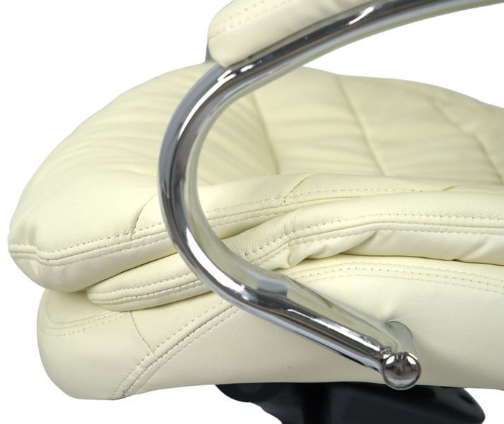Крісло АКЛАС Валенсія Soft CH MB (Шкіра LC-F Beige/PU Beige) 161473 фото