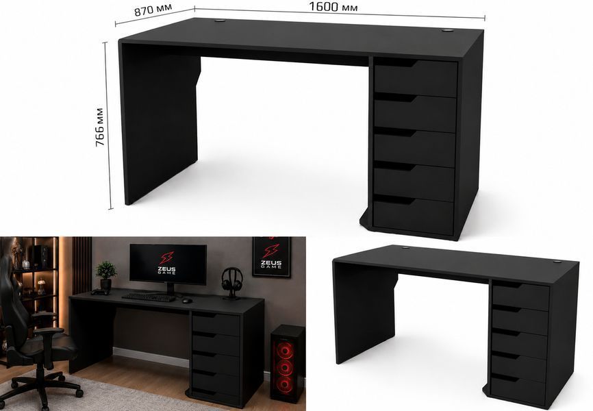 Геймерський стіл ZEUS-Game REACTOR REA-1 фото