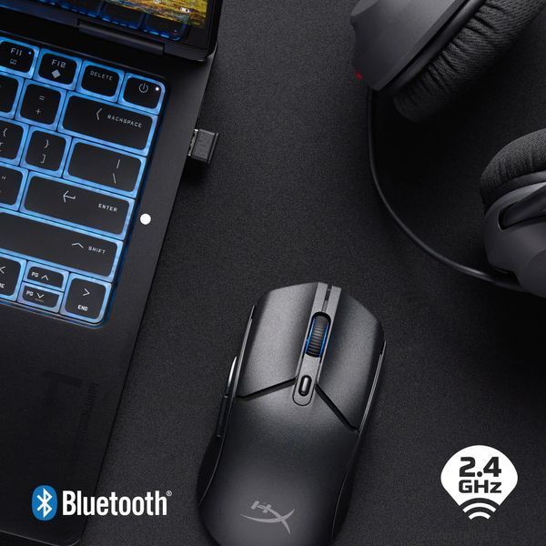 Миша HyperX Pulsefire Haste 2 Core, RGB, WL/BT, чорний 8R2E6AA фото