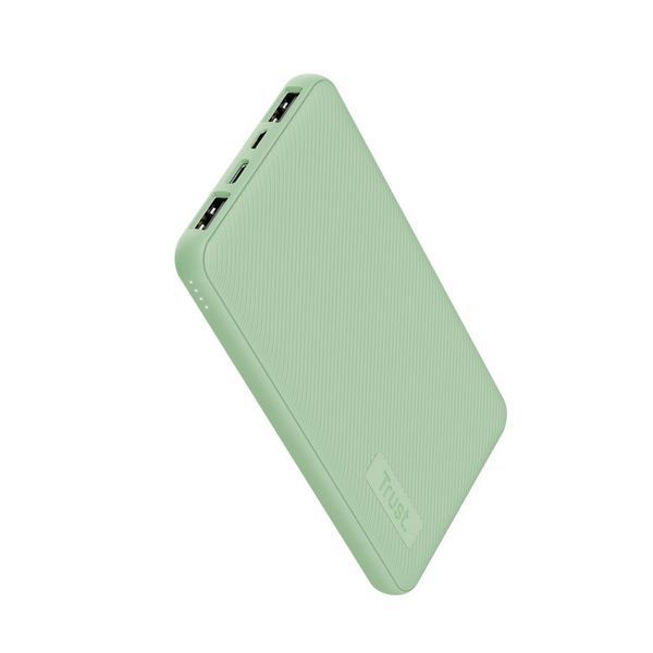Акумулятор портативний літій-іонний Power Bank Trust Primo ECO 10000 мА&middot;год 2&times;USB-A/USB-C 15 Вт, зелений 25029_TRUST фото