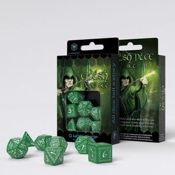 Набор кубиков Elvish Green & white Dice Set (7) SELV03 фото
