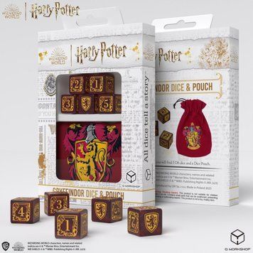 Набір кубиків з мішечком Harry Potter. Gryffindor Dice & Pouch (5) 190142/2023/1/A/D6B фото