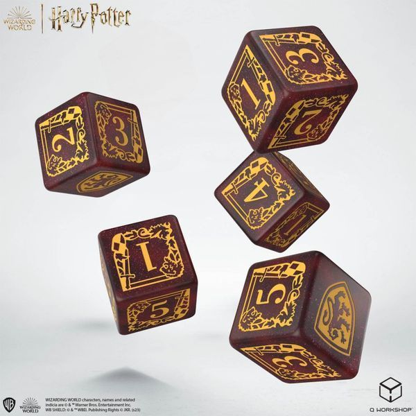 Набор кубиков с мешочком Harry Potter. Gryffindor Dice & Pouch (5) 190142/2023/1/A/D6B фото