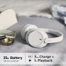 Наушники Over-ear Sony WH-CH720N, BT 5.2, ANC, SBC, AAC, Wireless, Mic, белые WHCH720NW.CE7 фото