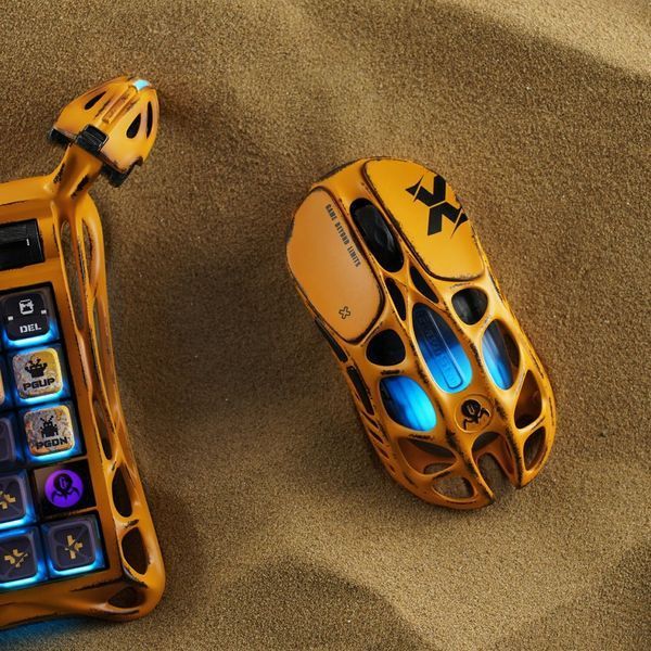 Миша GravaStar Mercury X Pro, 8K, BT/WL/USB-A, RGB, Battle-Worn Yellow GS_X_PRO_YLW фото