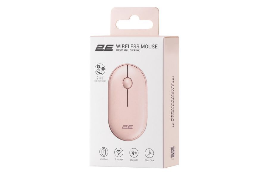 Мышка 2E MF300 Silent WL BT Mallow pink 2E-MF300WPN фото