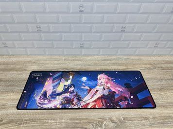 Великий килимок для миші WorkPlaceShop Anime Ґеншін Імпакт Яэ Міко і Сьогун Райден 955643632 фото