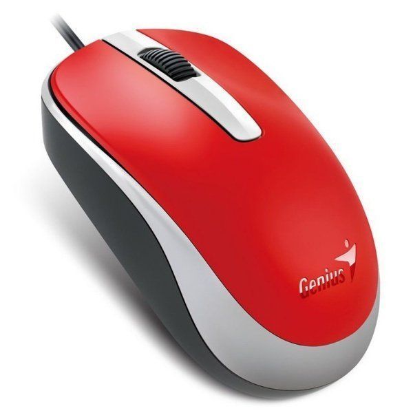 Мышь Genius DX-120, USB-A, красный 31010105104 фото